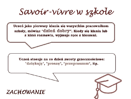 Zachowanie savoir vivre w szkole